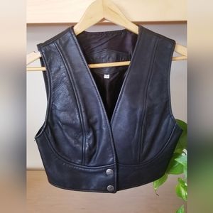 Rudsak Cropped Vest - Black Leather